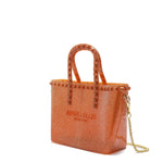 Borsa a mano da donna 100% Pvc FLAT GLAS S-CARAMELLO STRASS Marc Ellis