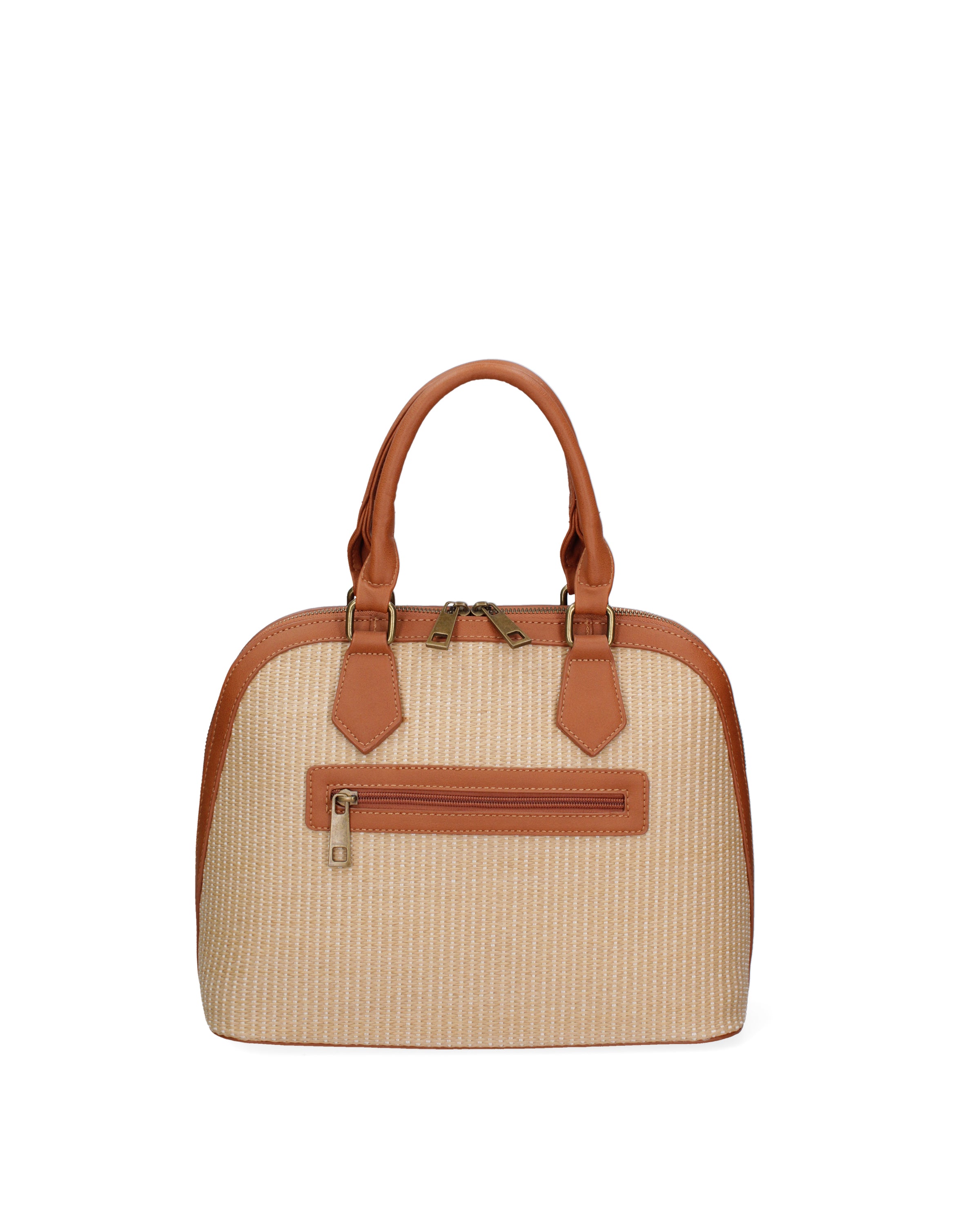 Borsa a mano da donna Ecopelle e poliestere DC1610-2-TAN Diana&co