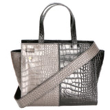 Ariana Borsa a mano da donna Vera pelle stampata cocco 05435-C28 NERO C27 CENERE Gave Lux