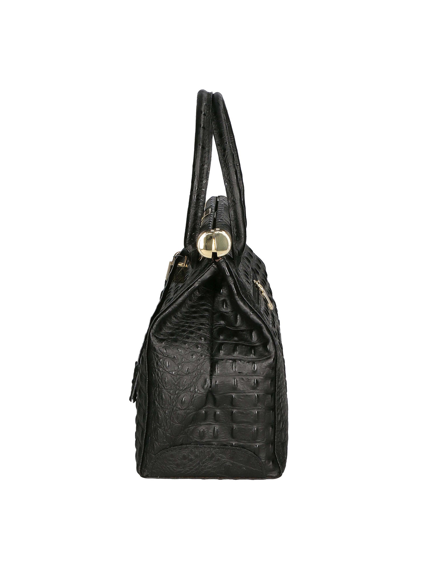 Deborah Borsa a mano da donna Pelle Croco Stampata 7727-C28 NERO Gave Lux