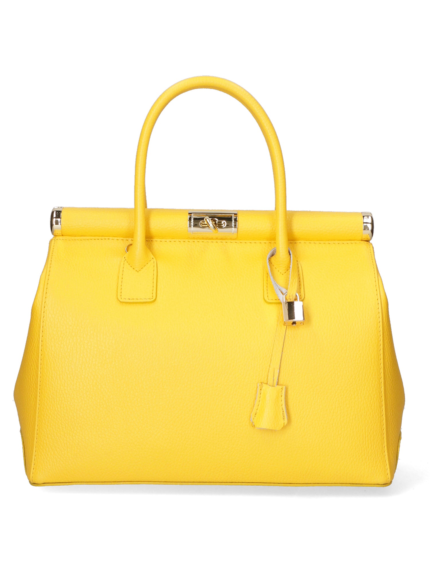 Aleria Borsa a mano da donna Vera pelle 8005-D04 GIALLO Gave Lux