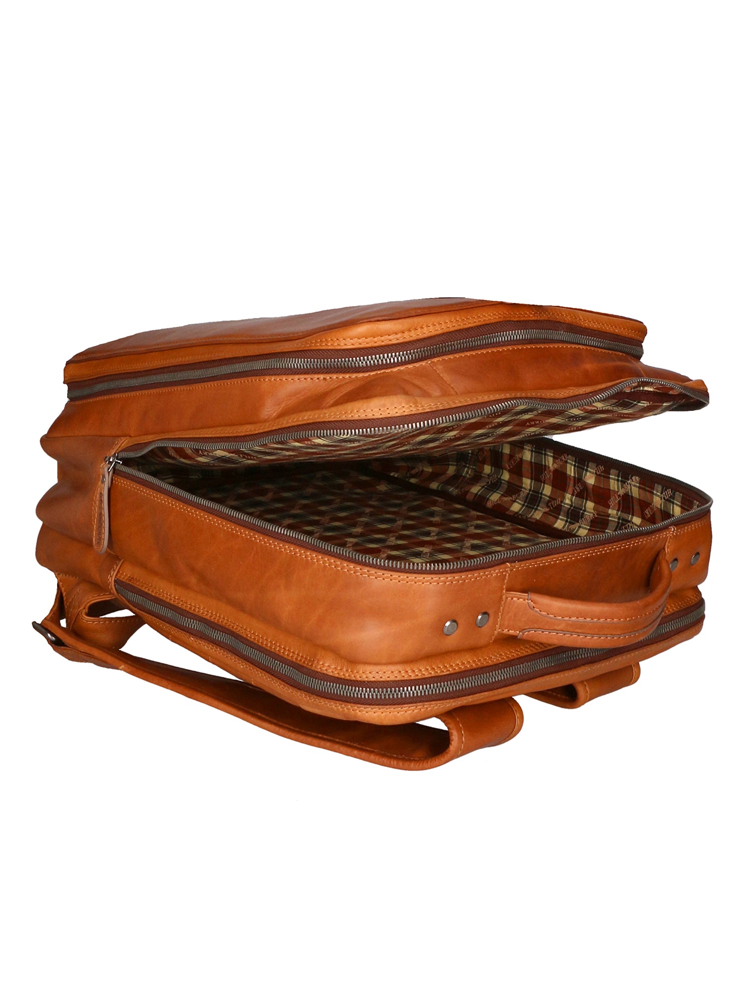 Zaino da uomo in vera pelle RFID HILB-3365-CUOIO Hill Burry