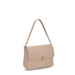 Borsa a spalla da donna 100% pelle vegana PU 740-1PT-LIGHT CREAM Diana&co