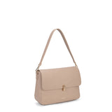 Borsa a spalla da donna 100% pelle vegana PU 740-1PT-LIGHT CREAM Diana&co