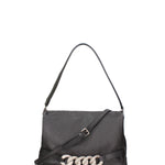 Borsa a spalla da donna 100% vera pelle JR-W-1160L-DO-BLACK + SILVER John Richmond