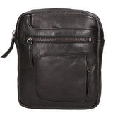 Borsa a tracolla unisex vera pelle 100% pelle di vacchetta SN5861347-BLACK Santini Firenze