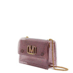 Borsa a mano da donna 100% Pvc FLAT SUPERMEE M-FUXIA STRASS Marc Ellis