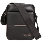 Borsa a tracolla uomo in pelle PU Casual PCL3079-BLACK Northampton Polo Club