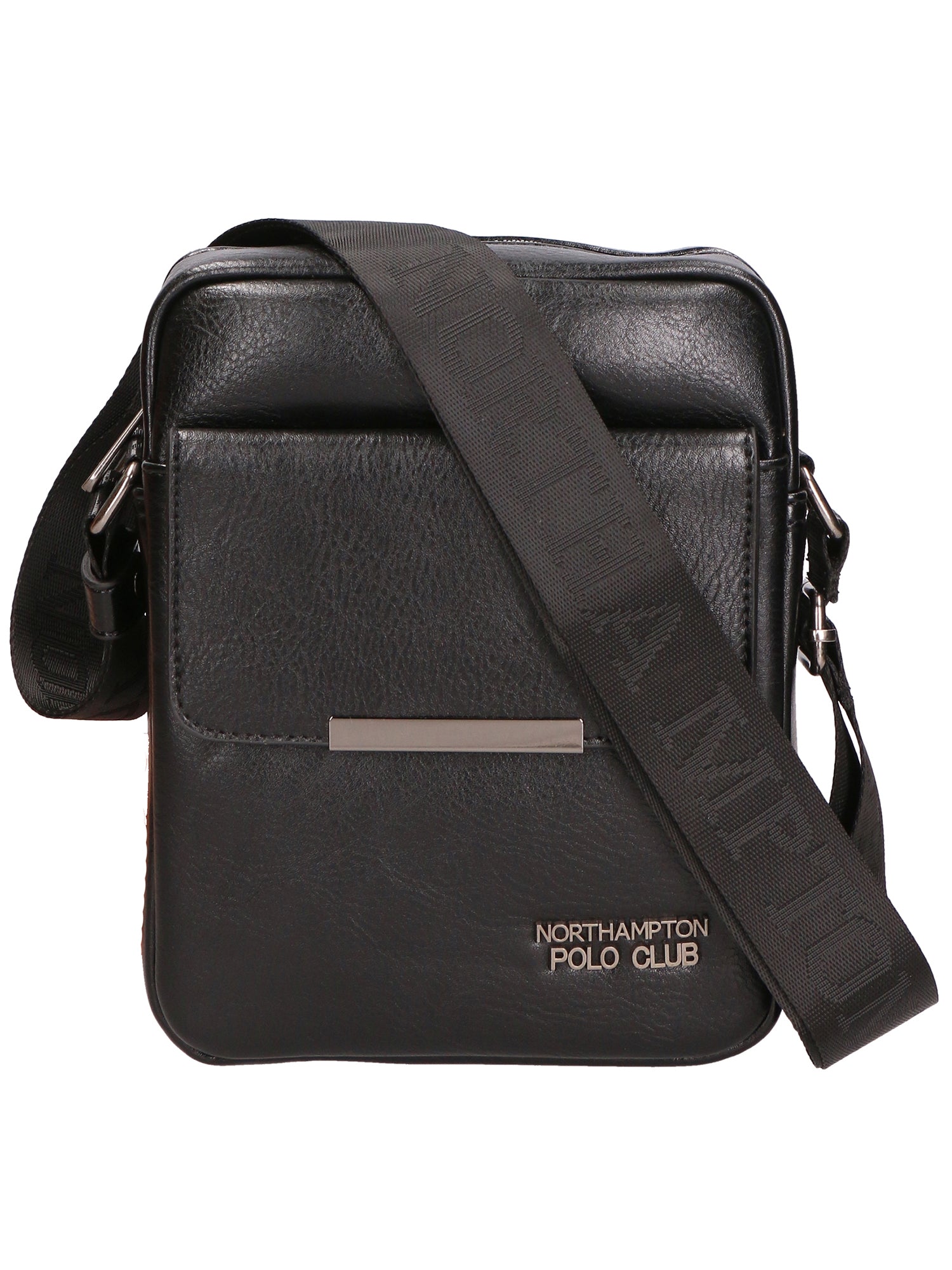 Borsa a tracolla uomo in pelle PU Casual PCL3079-BLACK Northampton Polo Club