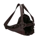 Oceania Borsa a spalla da donna Vera pelle 580041-T.MORO DARK BROWN Gave Lux