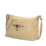 Embera Elite Borsa a tracolla donna Vera pelle scamosciata 8650-TAUPE Gave Lux