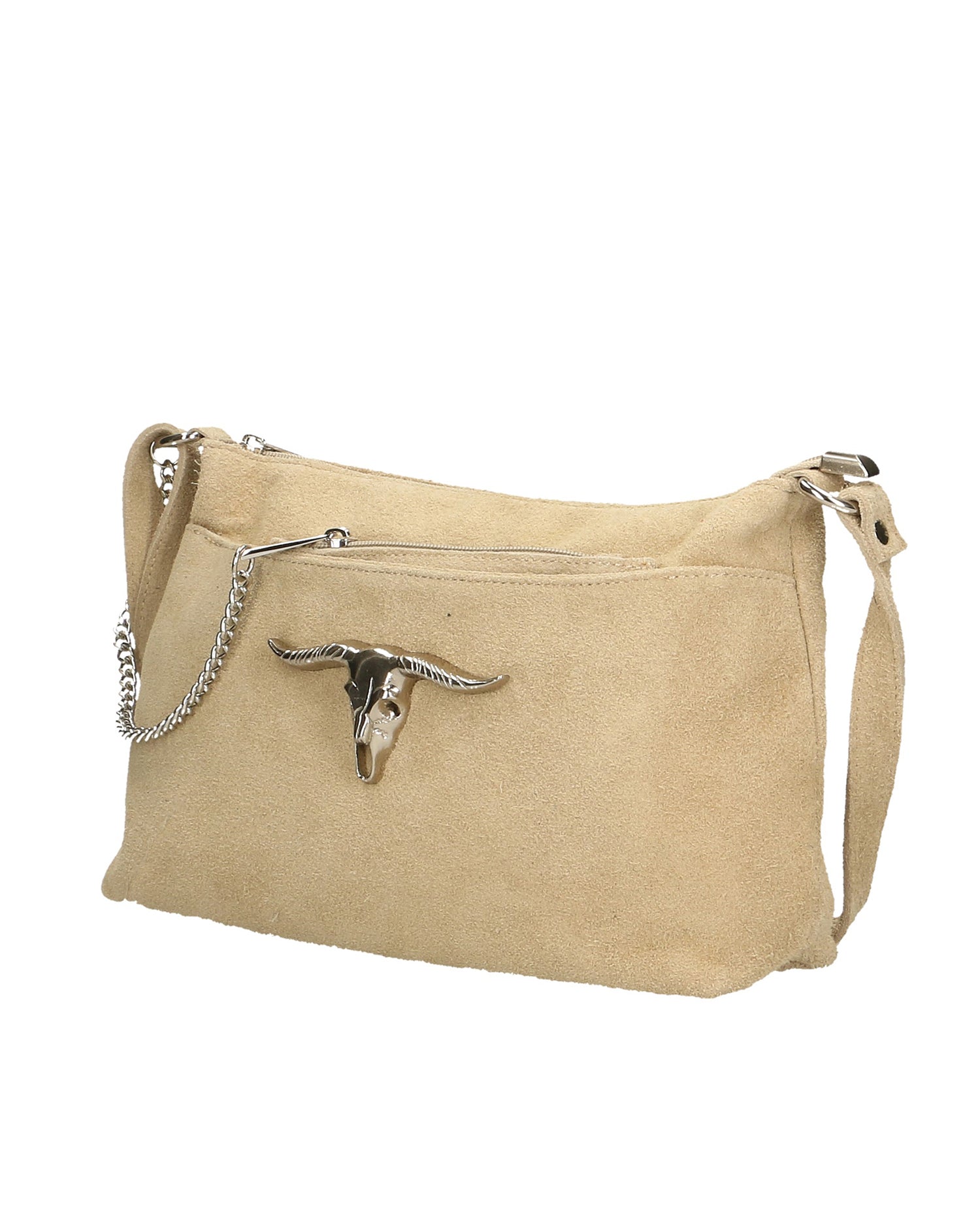 Embera Elite Borsa a tracolla donna Vera pelle scamosciata 8650-TAUPE Gave Lux
