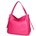 Borsa a spalla da donna Misto pelle e tessuto 07155-D02 FUXIA Roberta Rossi