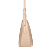 Borsa a spalla da donna Misto pelle e tessuto 07157-D05 CAPPUCCINO Roberta Rossi