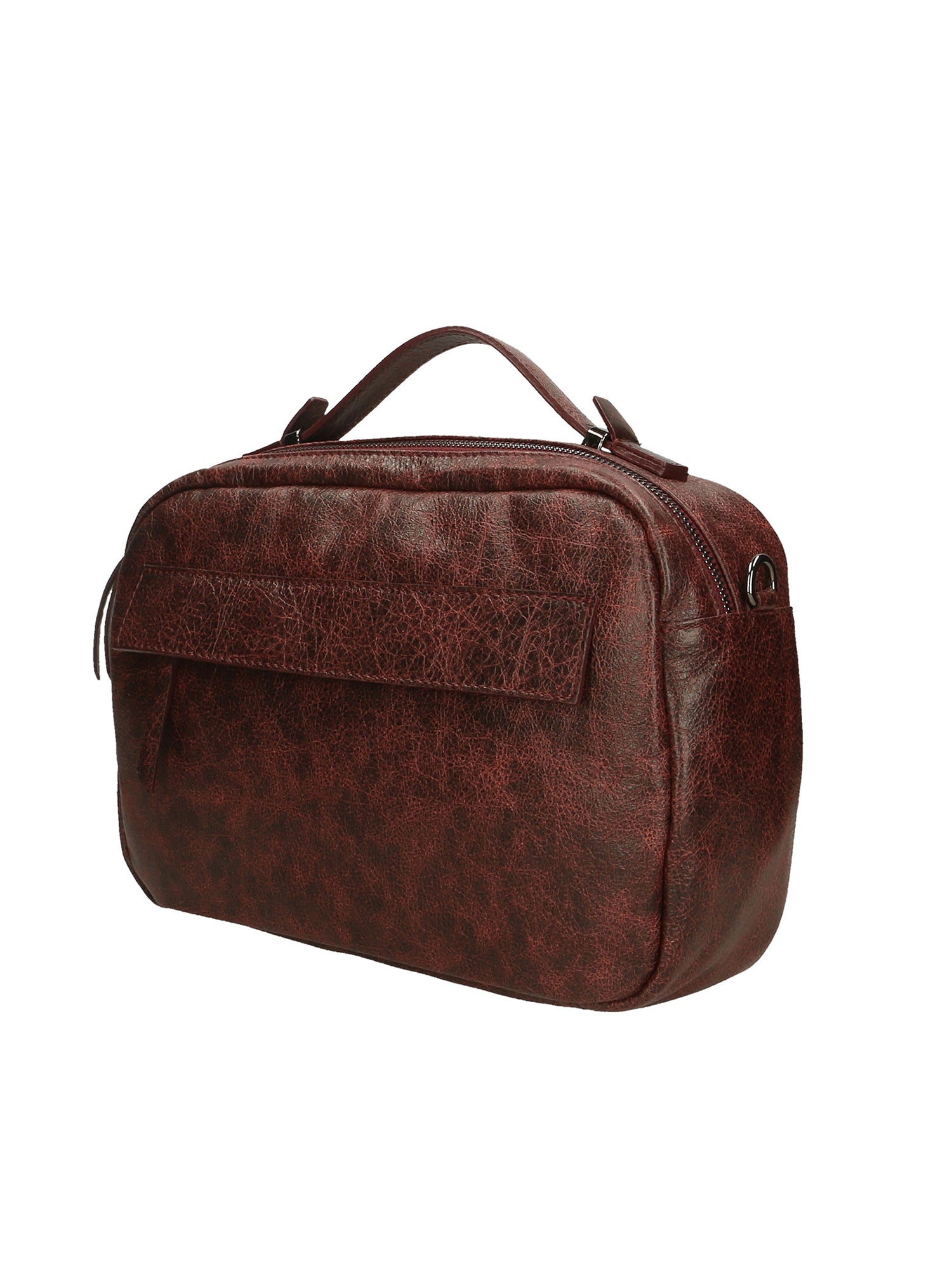 Vera Pelle 6542-BORDO BORDEUX Borsa a mano unisex Modello Avelon Gave Lux