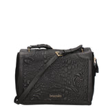 Idalia Elite Borsa a tracolla da donna 100% poliuretano B16891GR-NERO Braccialini