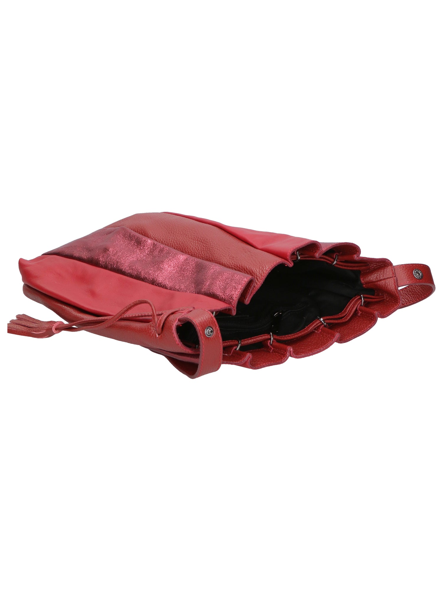 Nunzia Borsa a spalla da donna Vera pelle 576042-ROSSO RED Gave Lux