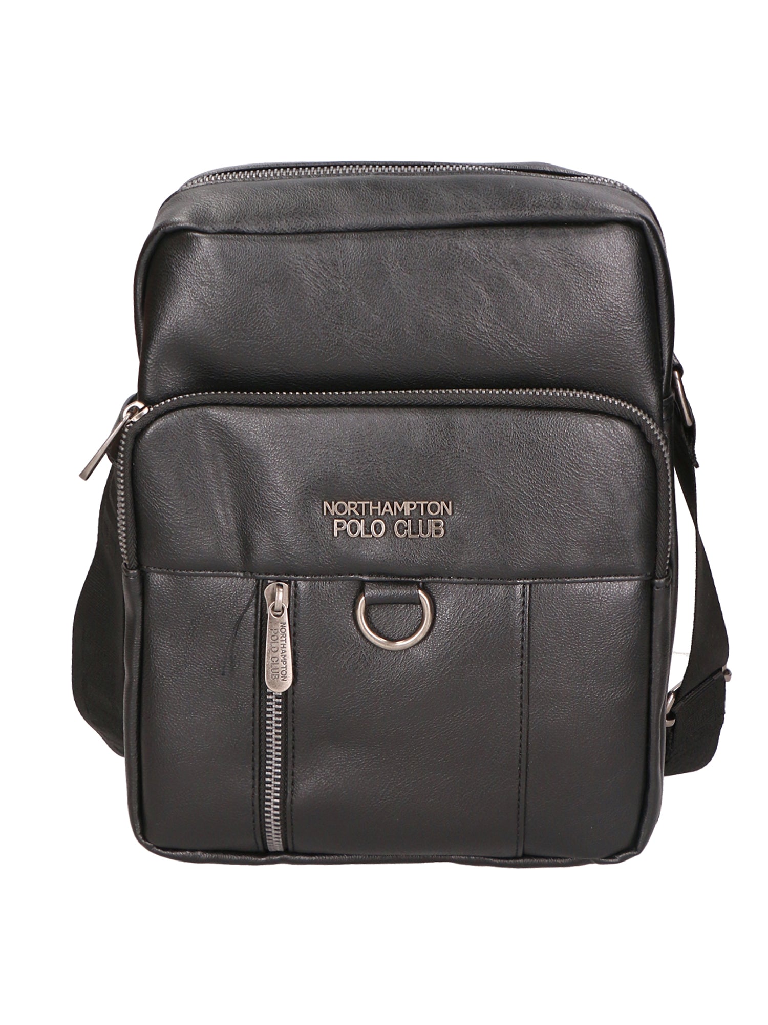 Borsa a tracolla uomo Pelle PU vegana PCL3102-BLACK Northampton Polo Club