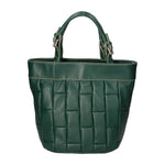 Olimpia Borsa a mano da donna 100% pelle SILVIA 34-VERDE Gave Lux