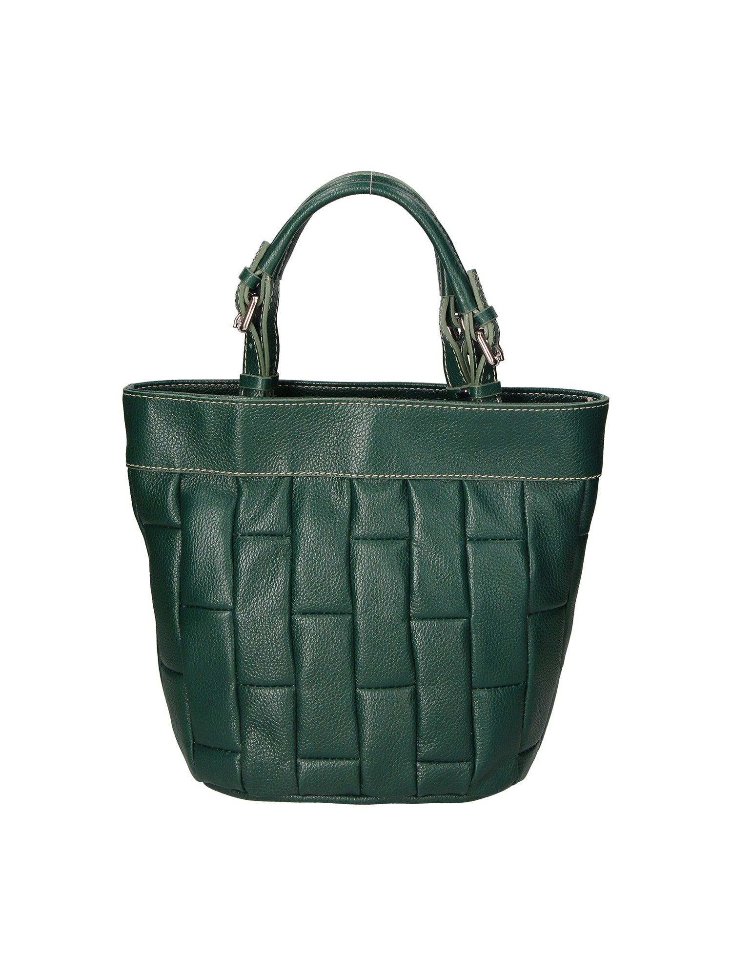 Olimpia Borsa a mano da donna 100% pelle SILVIA 34-VERDE Gave Lux