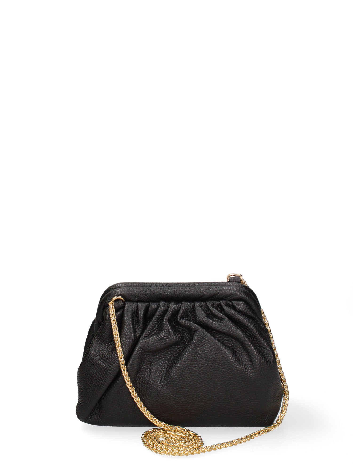 Borsa a tracolla da donna Vera pelle JR-W-1049-BLACK-GOLD John Richmond