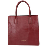 Giulia Borsa a mano da donna Vera pelle effetto cocco 468W-LU10 ROSSO SCURO Viola Castellani