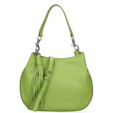 Borsa a spalla da donna Vera pelle 07316-D12 VERDE Roberta Rossi