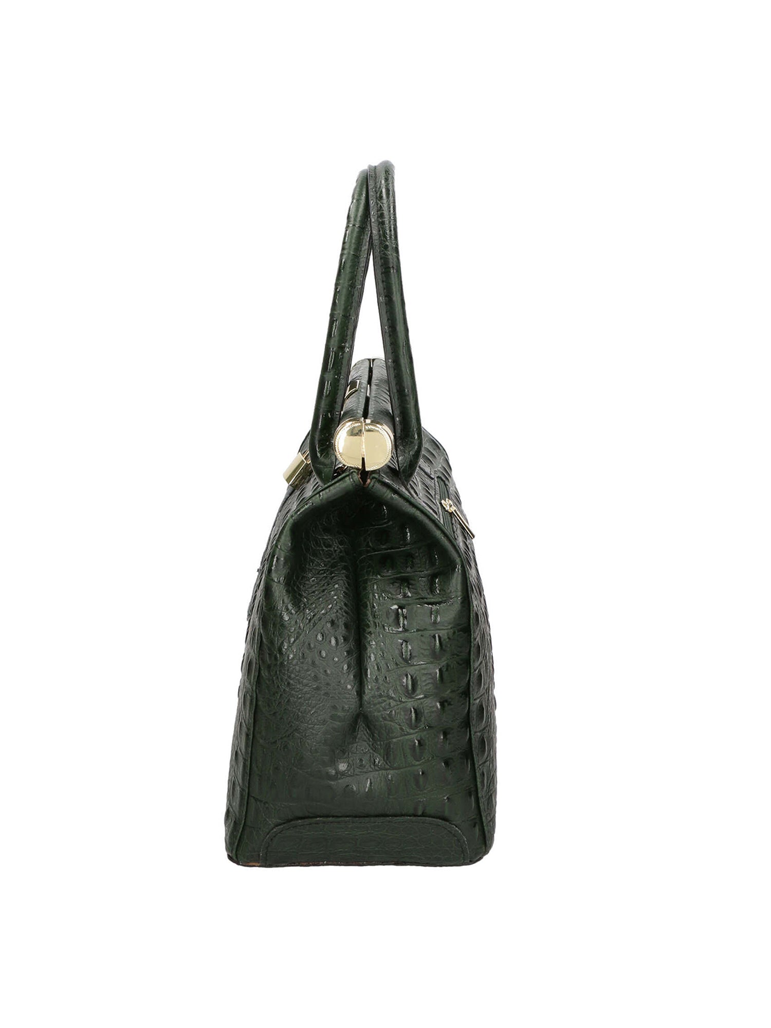 Deborah Borsa a mano da donna Pelle Croco Stampata 7727-C14 VERDE SCURO Gave Lux