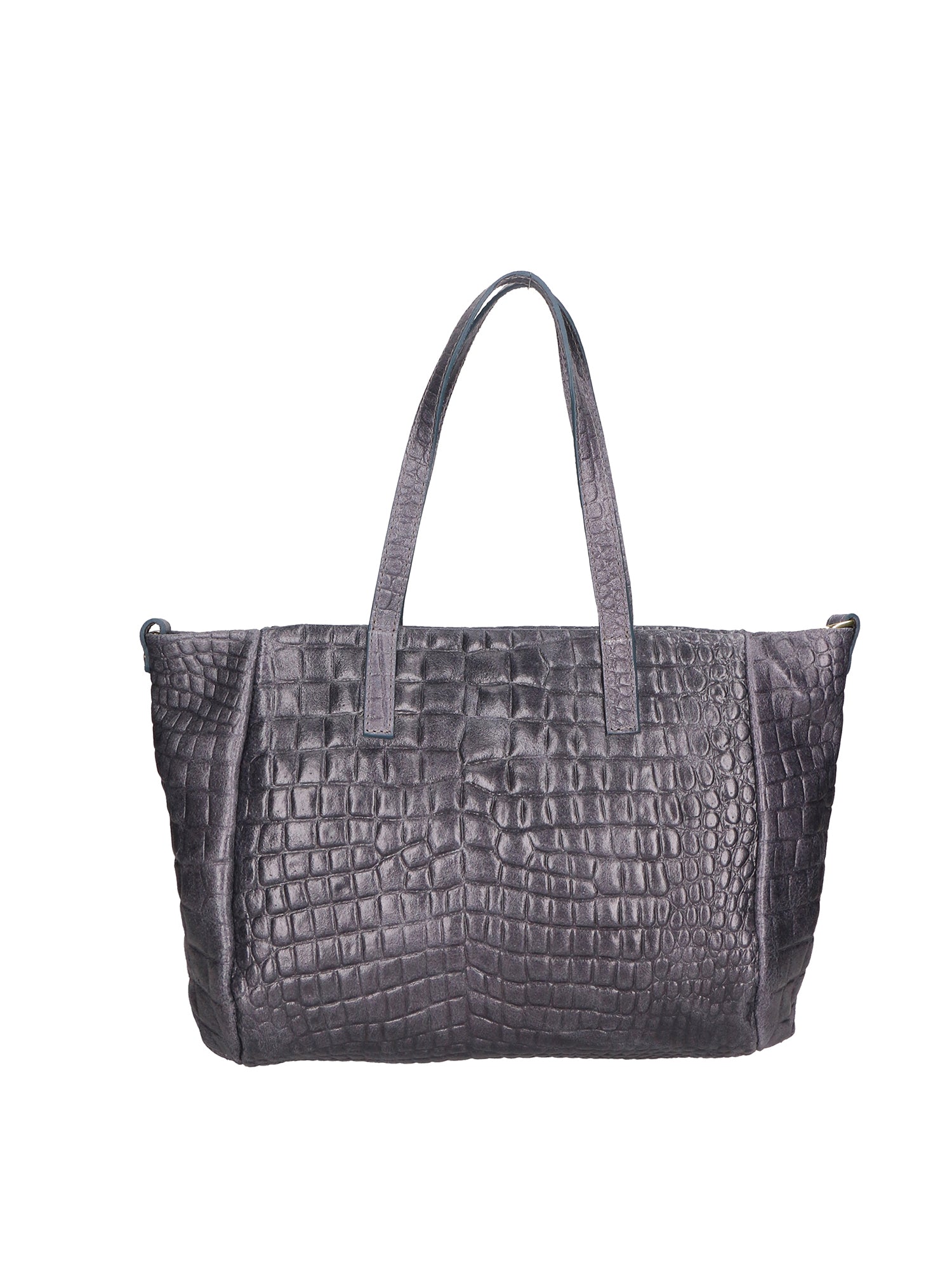 Lorella Borsa a spalla da donna Vera pelle croco 06499-042 GRIGIO SCURO Gave Lux