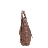 Zaffira Borsa a spalla da donna Misto nylon e pelle LK0264-FANGO Gave Lux