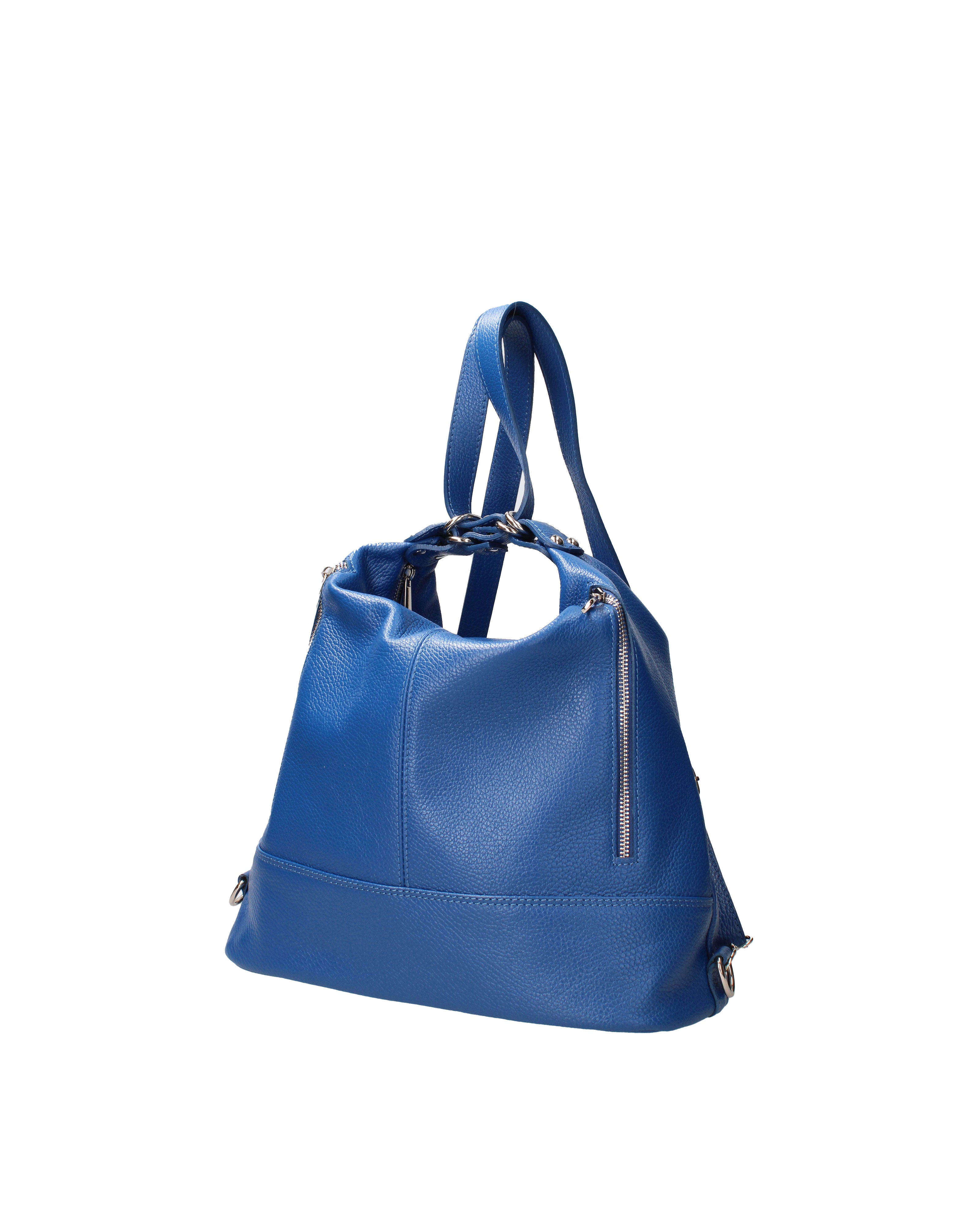 Vera pelle 07135-D22 BLUETTE Borsa a spalla convertibile Anjelica Viola Castellani