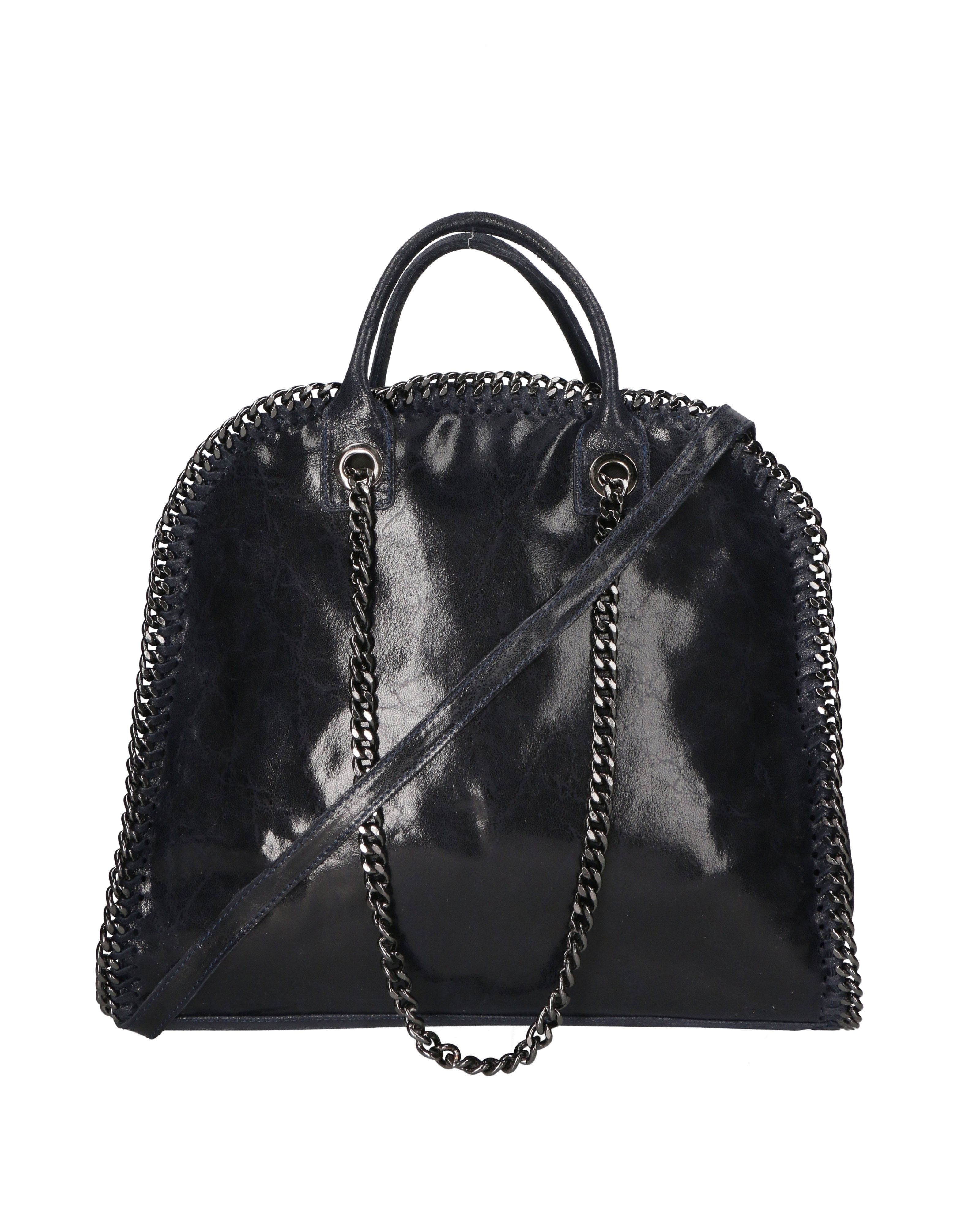Erebea Borsa a mano da donna Vera pelle 80020-BLU Gave Lux