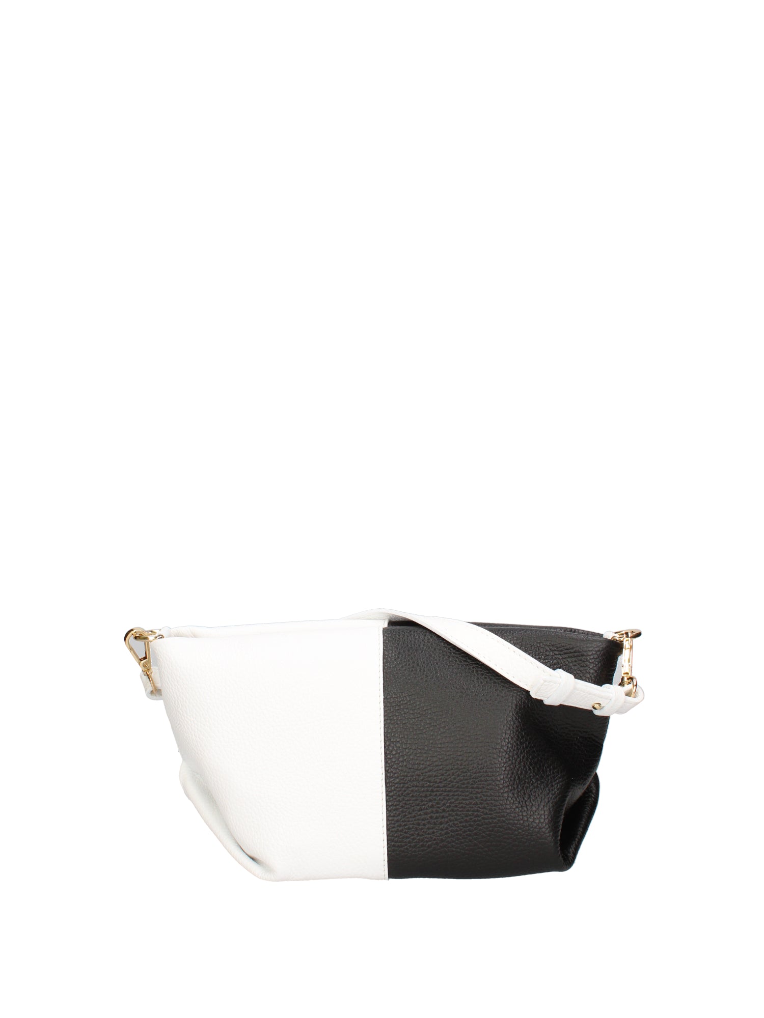 Borsa a spalla da donna Vera pelle 07165-BIANCO+D28 NERO Roberta Rossi
