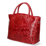 Enza Borsa a mano da donna Vera pelle 8007023FBG-023 ROSSO Gave Lux