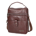 Borsa a tracolla uomo vegana 100% PU Leather PCL3101-COFFEE Northampton Polo Club