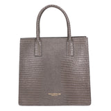 Giulia Borsa a mano da donna Vera pelle effetto cocco 468W-LU27 GRIGIO Viola Castellani
