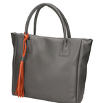 Verdiana Borsa a mano da donna Vera Pelle 06505-D27 GRIGIO SCURO Gave Lux