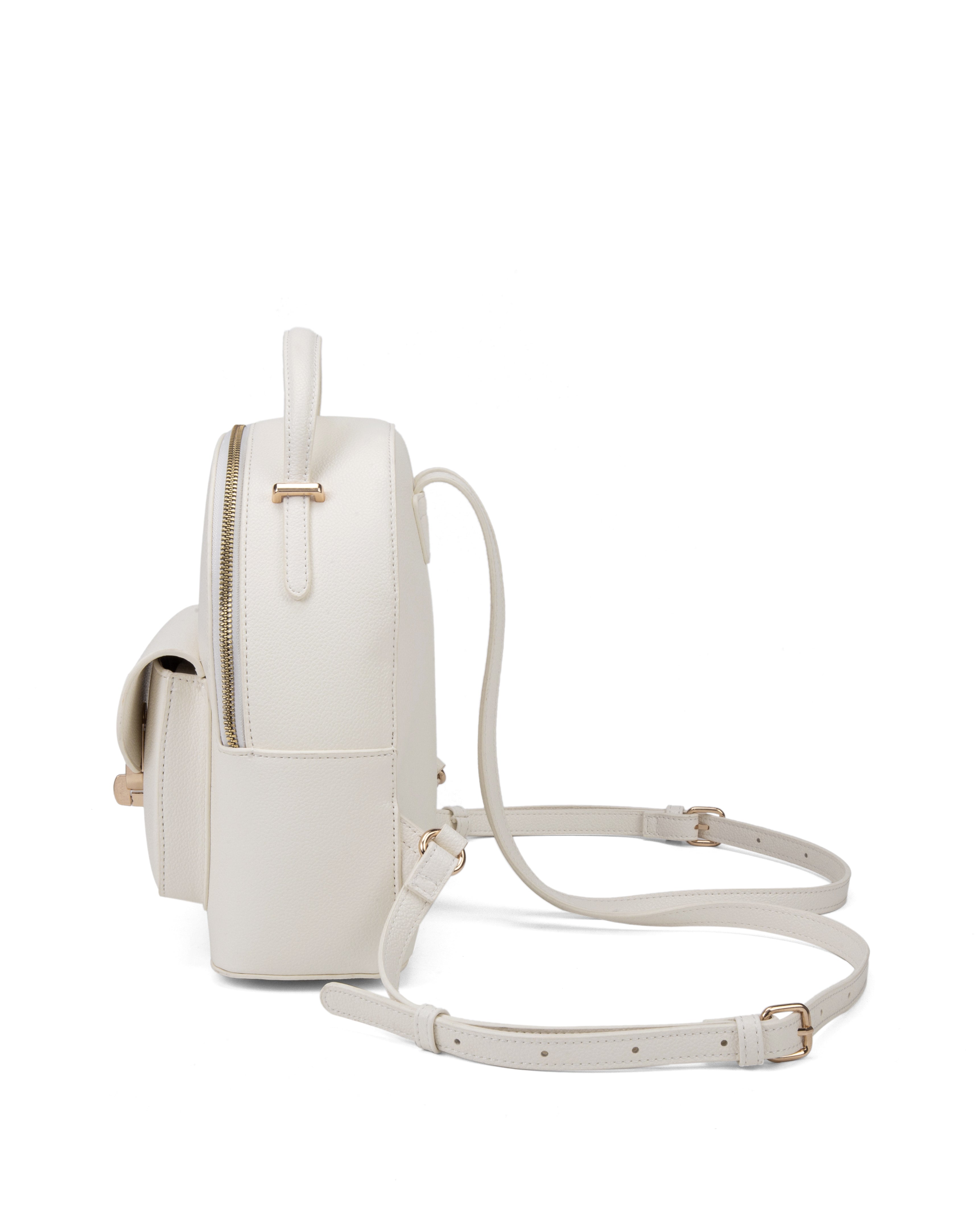 Zaino da donna in pelle vegana Casual 712-3PT-WHITE Diana&co