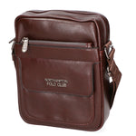 Borsa a tracolla uomo in pelle PU Casual PCL3082-BROWN Northampton Polo Club