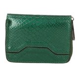 Nohemi Portafoglio donna vera pelle Zip 524072-VERDE GREEN Gave Lux