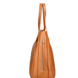 Borsa a spalla da donna Misto pelle e tessuto 07155-D44 CUOIO Roberta Rossi