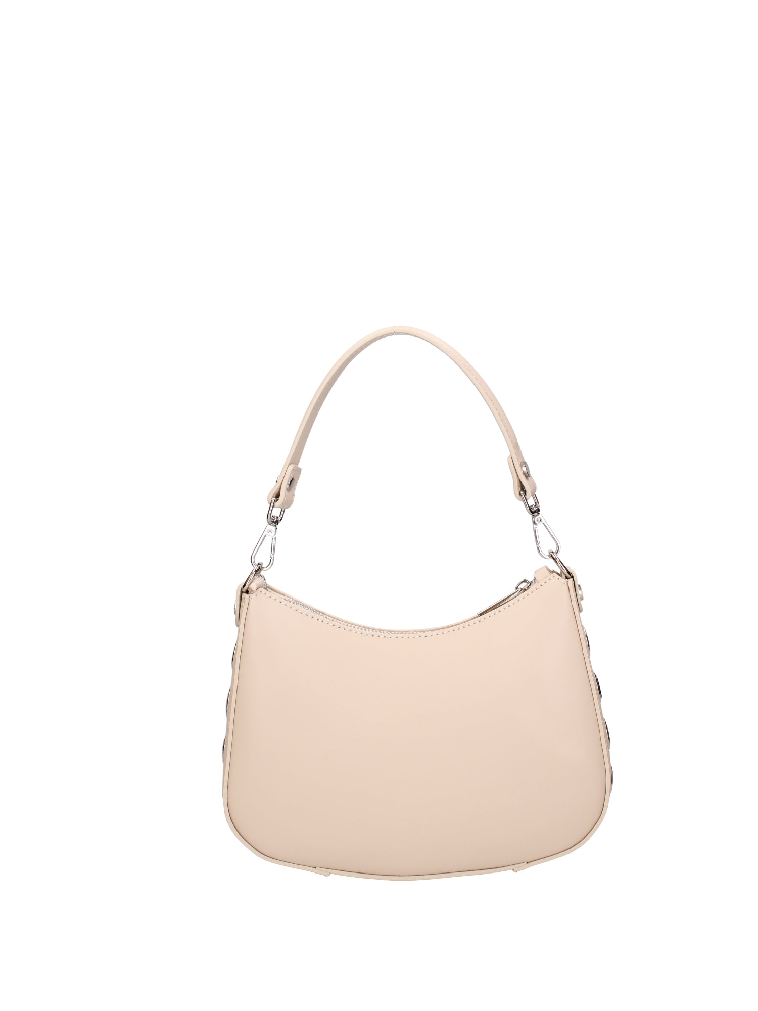 Borsa a spalla da donna 100% pelle ruga 07241-L116 BEIGE Roberta Rossi