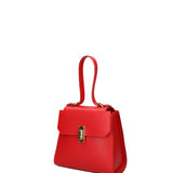 Borsa a mano da donna 100% pelle 07204-L214 ROSSO Viola Castellani