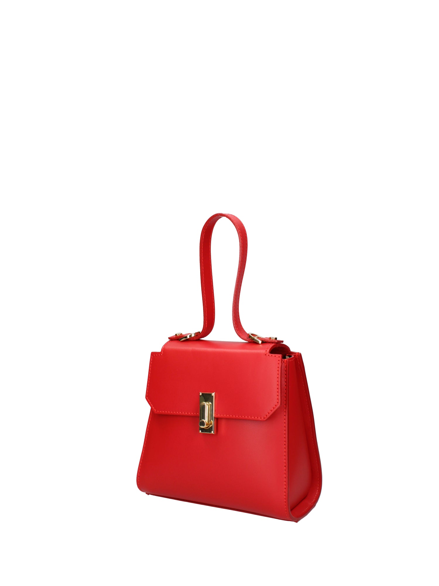Borsa a mano da donna 100% pelle 07204-L214 ROSSO Viola Castellani