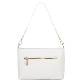 Borsa a spalla da donna 100% pelle vegana PU 703-1PT-WHITE Diana&co