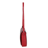 Azzurra Borsa a spalla da donna Vera pelle croco 05699-C10 ROSSO SCURO Gave Lux