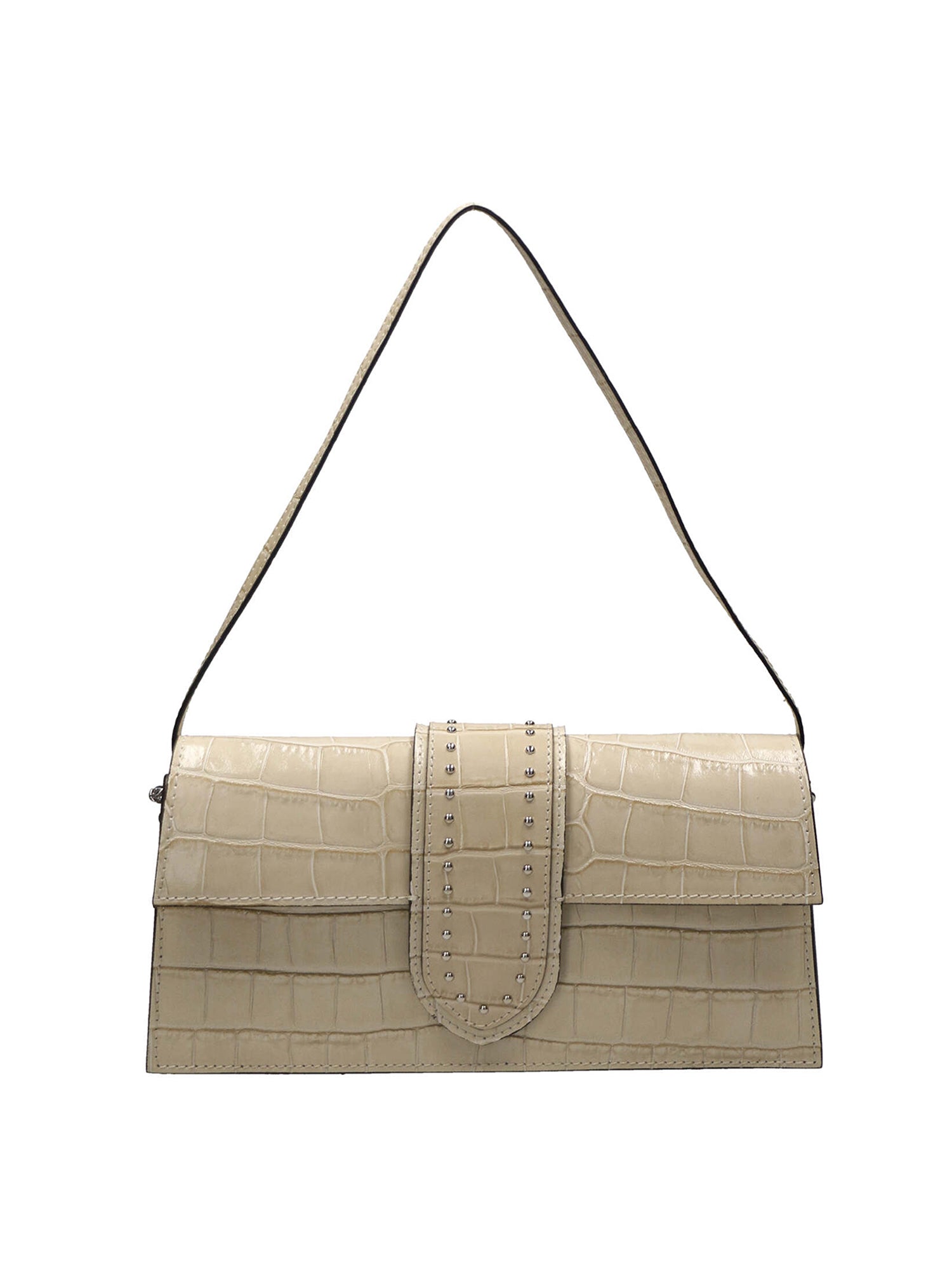 Alba Borsa a spalla da donna Vera pelle 04734-B37 BEIGE Gave Lux