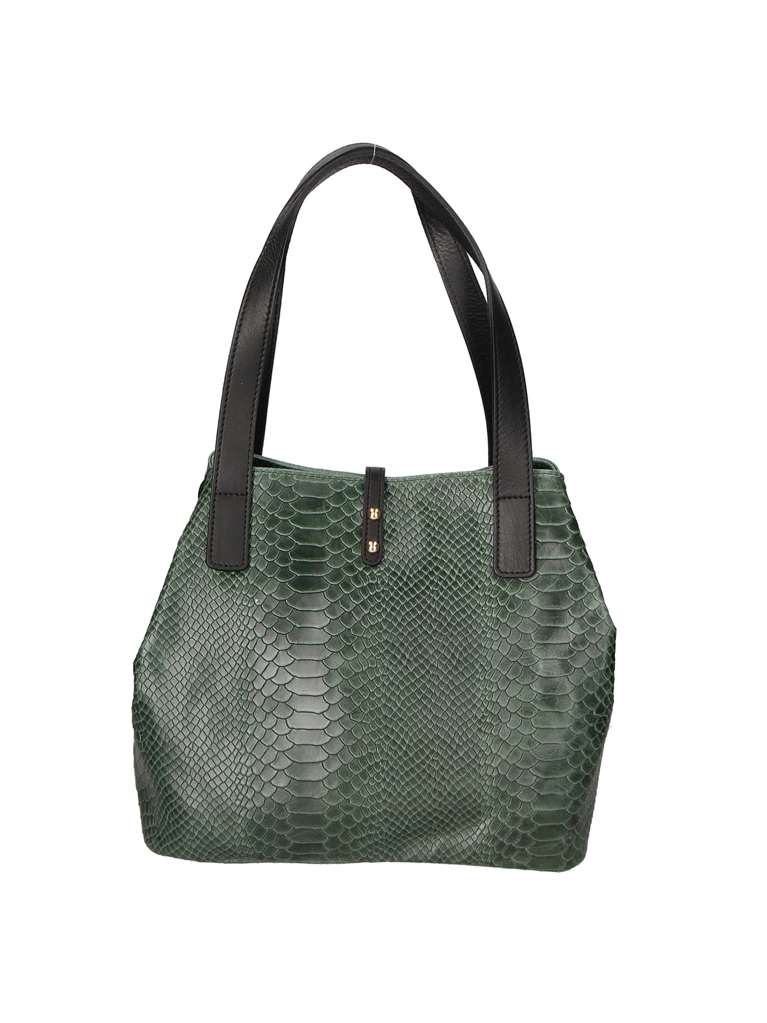 Clarissa Borsa a mano da donna Vera pelle 5276-017 VERDE BOTTIGLIA Gave Lux