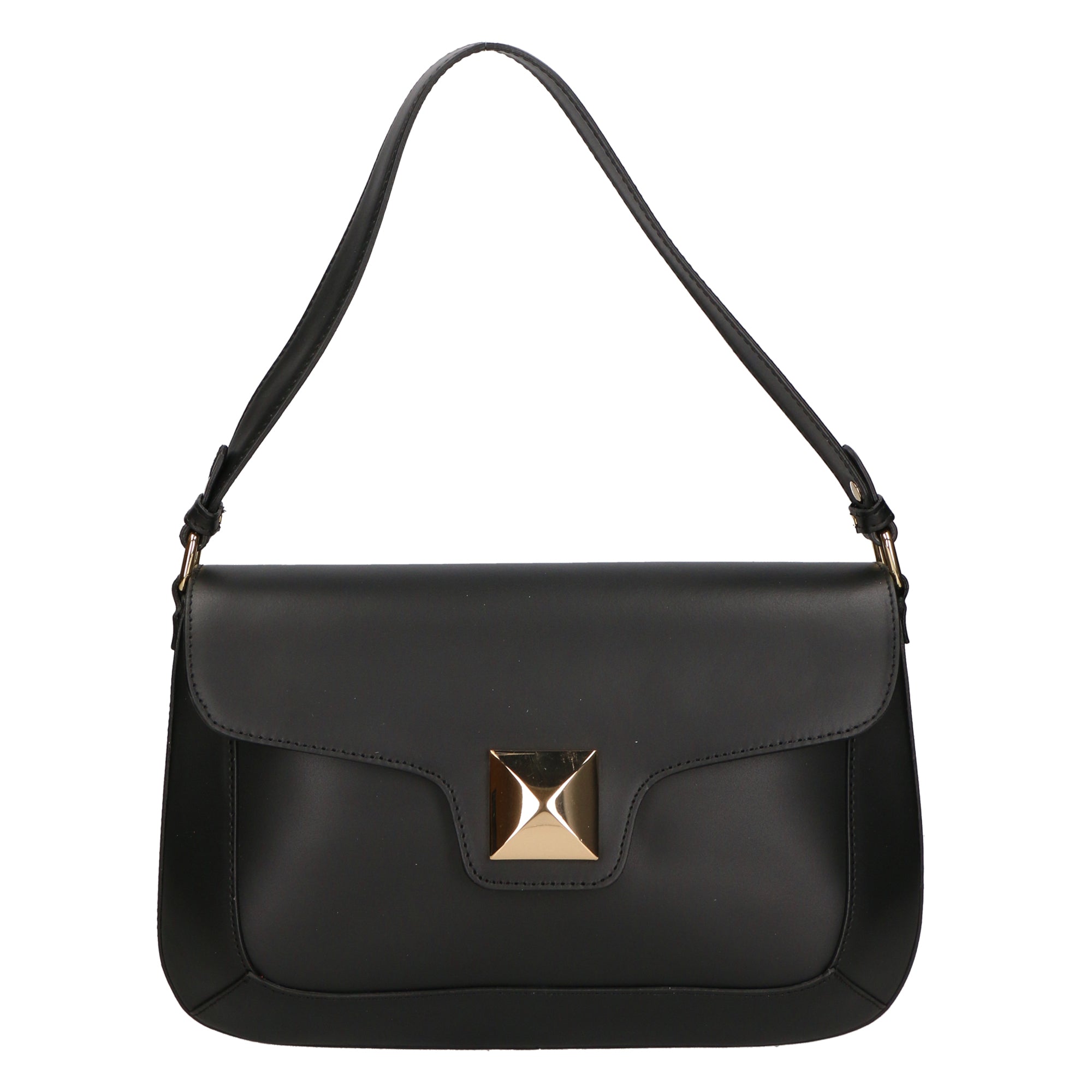 Astrea Borsa a spalla da donna 100% pelle 06015-P218 NERO Gave Lux