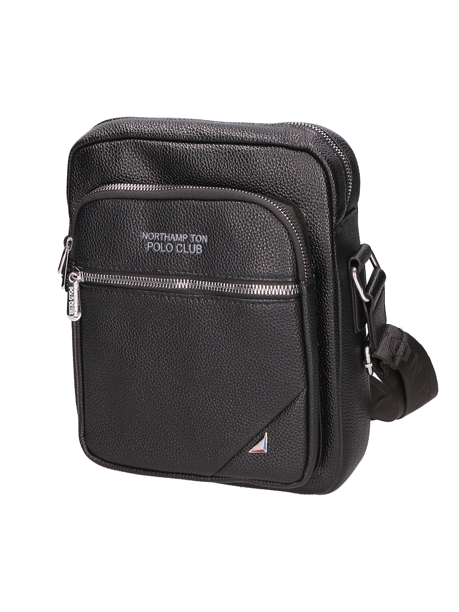 Borsa a tracolla uomo Pelle PU vegana PCL3025-BLACK Northampton Polo Club